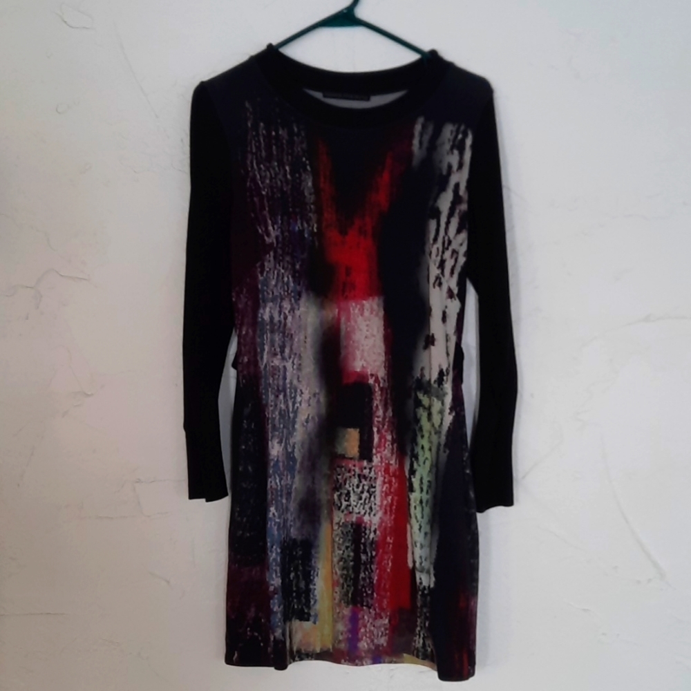 DIDIER PARAKIAN Colorful Dress with pockets sz SM